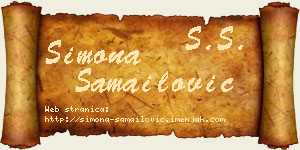 Simona Samailović vizit kartica